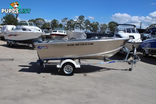 Quintrex 420 Renegade TS(Tiller Steer) + Yamaha F40hp 4-Stroke - Pack 1 for sale online prices