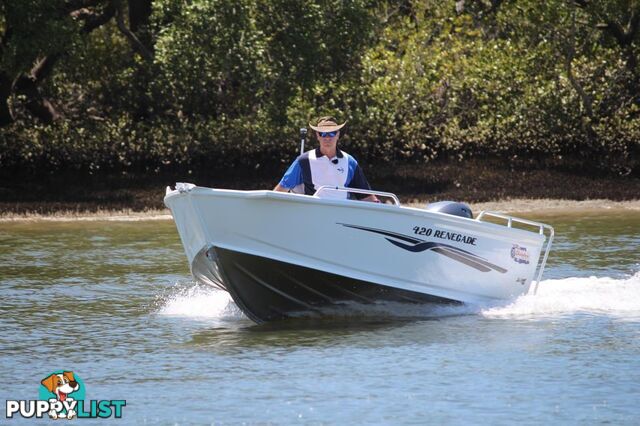 Quintrex 420 Renegade TS(Tiller Steer) + Yamaha F50hp 4-Stroke - Pack 3 for sale online prices