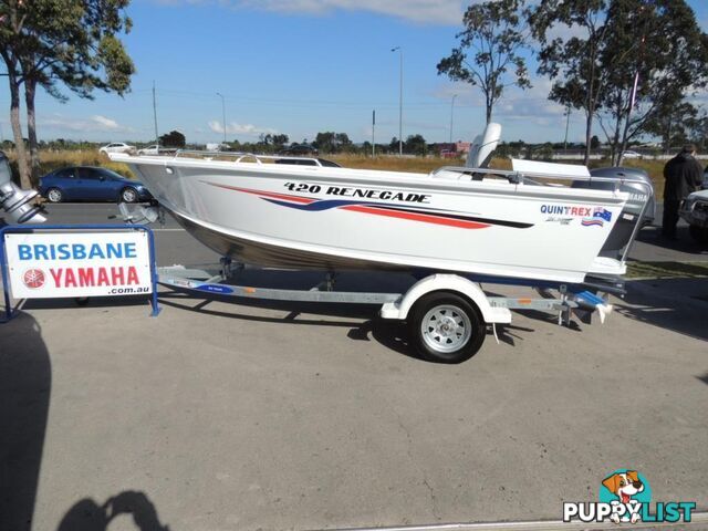 Quintrex 420 Renegade TS(Tiller Steer) + Yamaha F50hp 4-Stroke - Pack 3 for sale online prices