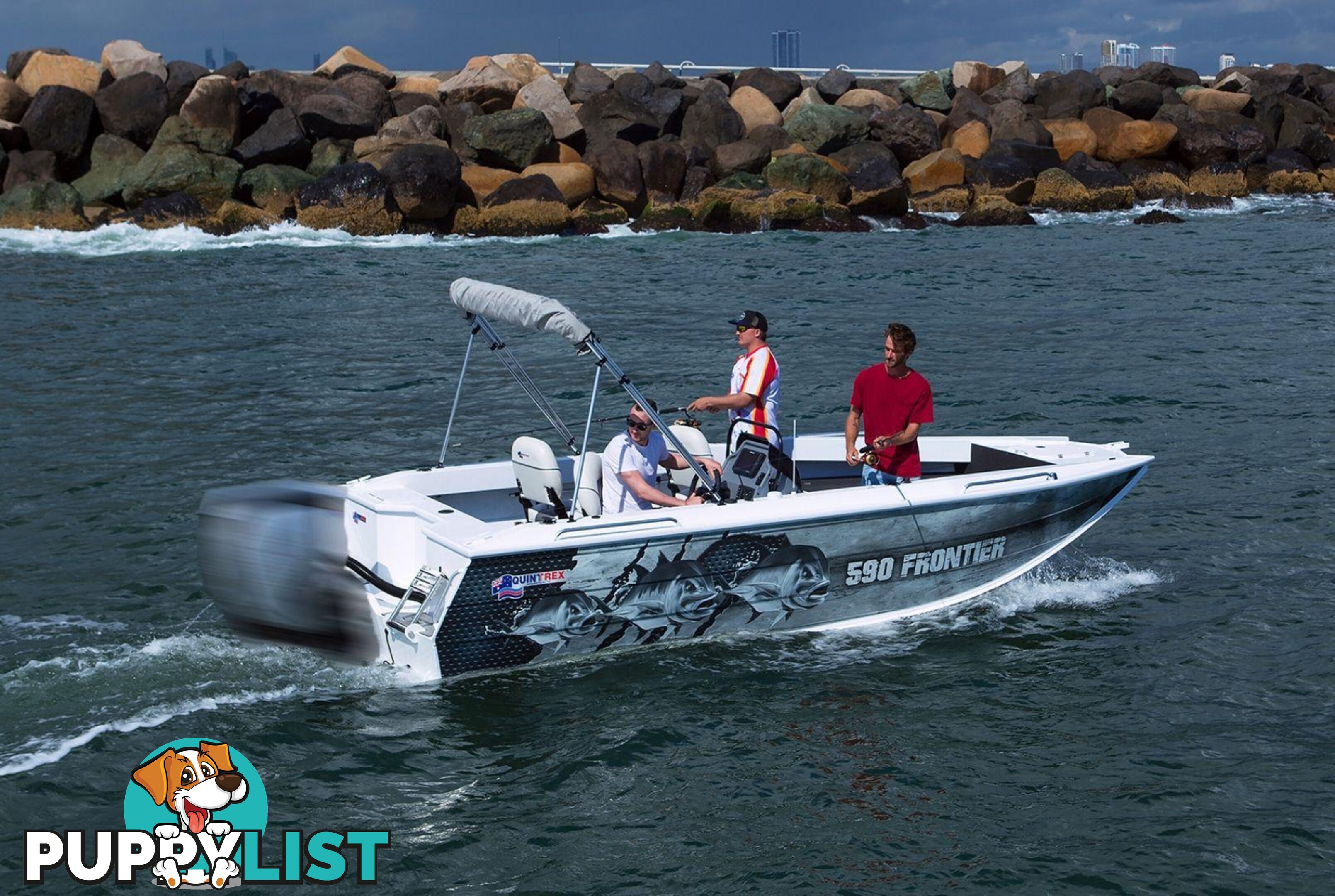 Quintrex 590 Frontier SC + Yamaha F130hp 4-Stroke - Pack 1 for sale online prices