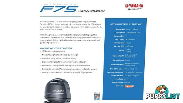 Quintrex 500 Fishabout + Yamaha F75HP 4-Stroke - Pack 1 for sale online prices