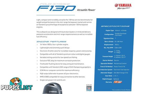 Polycraft 530 Warrior Frontrunner + Yamaha F130hp 4-Stroke - Pack 1 for sale online prices
