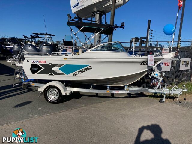 AS NEW QUINTREX 430 FISHABOUT WITH YAMAHA F60 FOR SALE