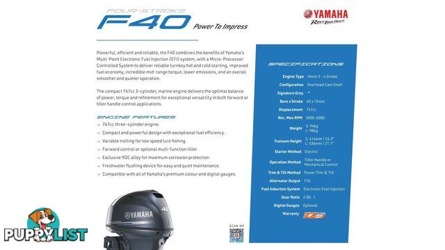 Polycraft 410 Challenger Open + Yamaha F40hp 4-Stroke - Pack 2 for sale online prices