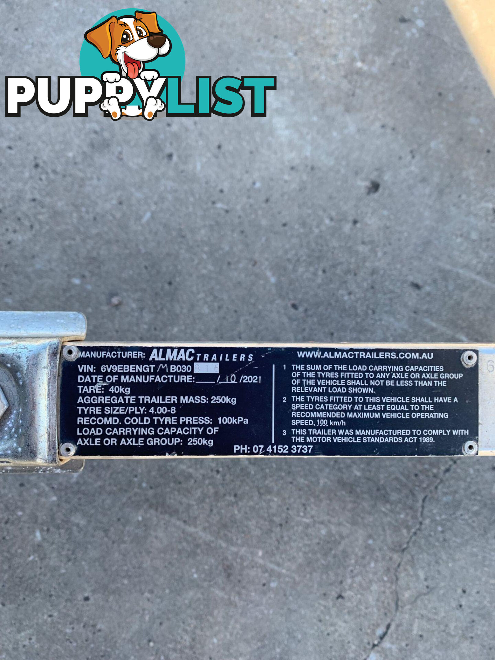 PRE-OWNED ALMAC  FOLD UP TRAILER
