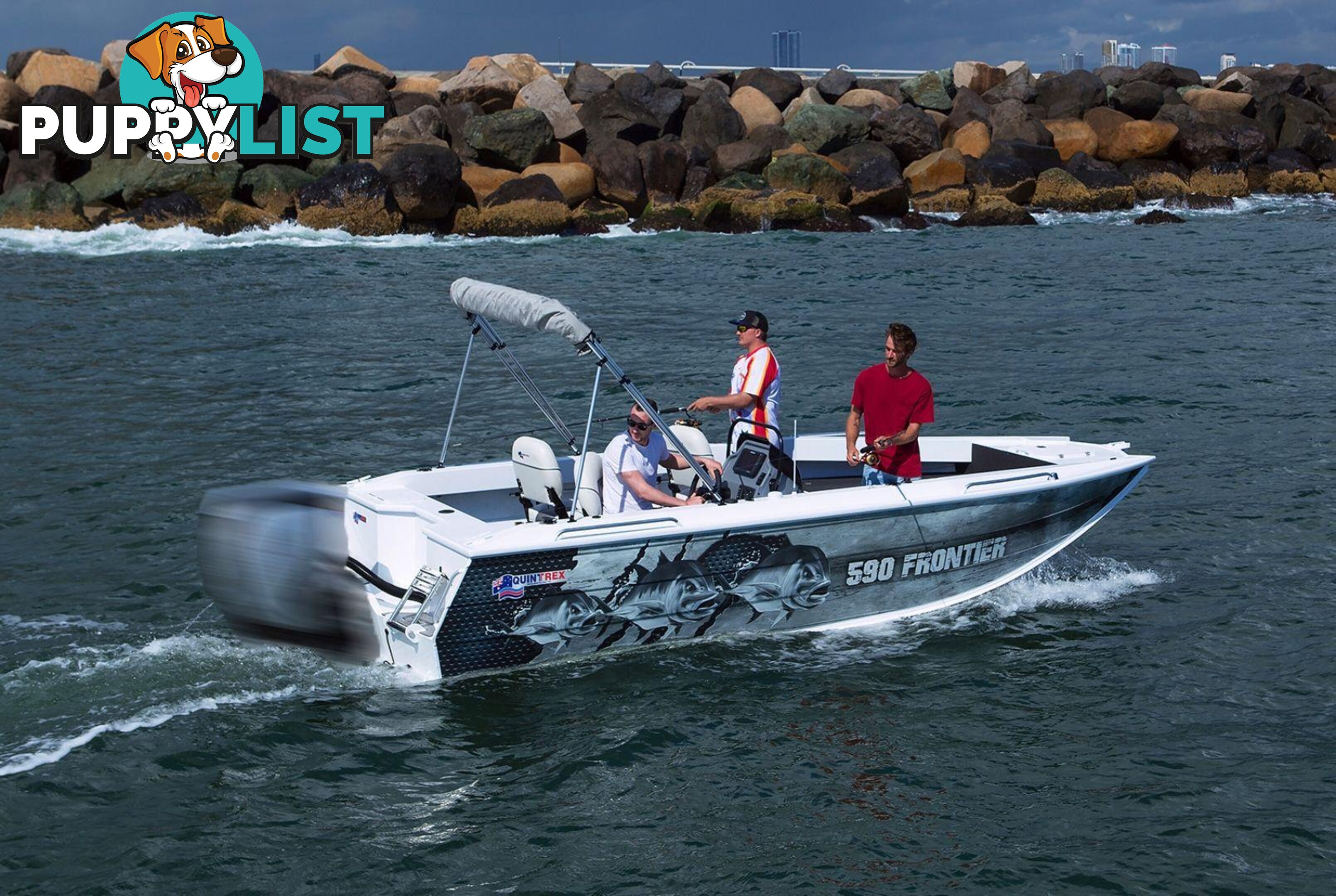 Quintrex 590 Frontier SC + Yamaha F130hp 4-Stroke - Pack 1 for sale online prices