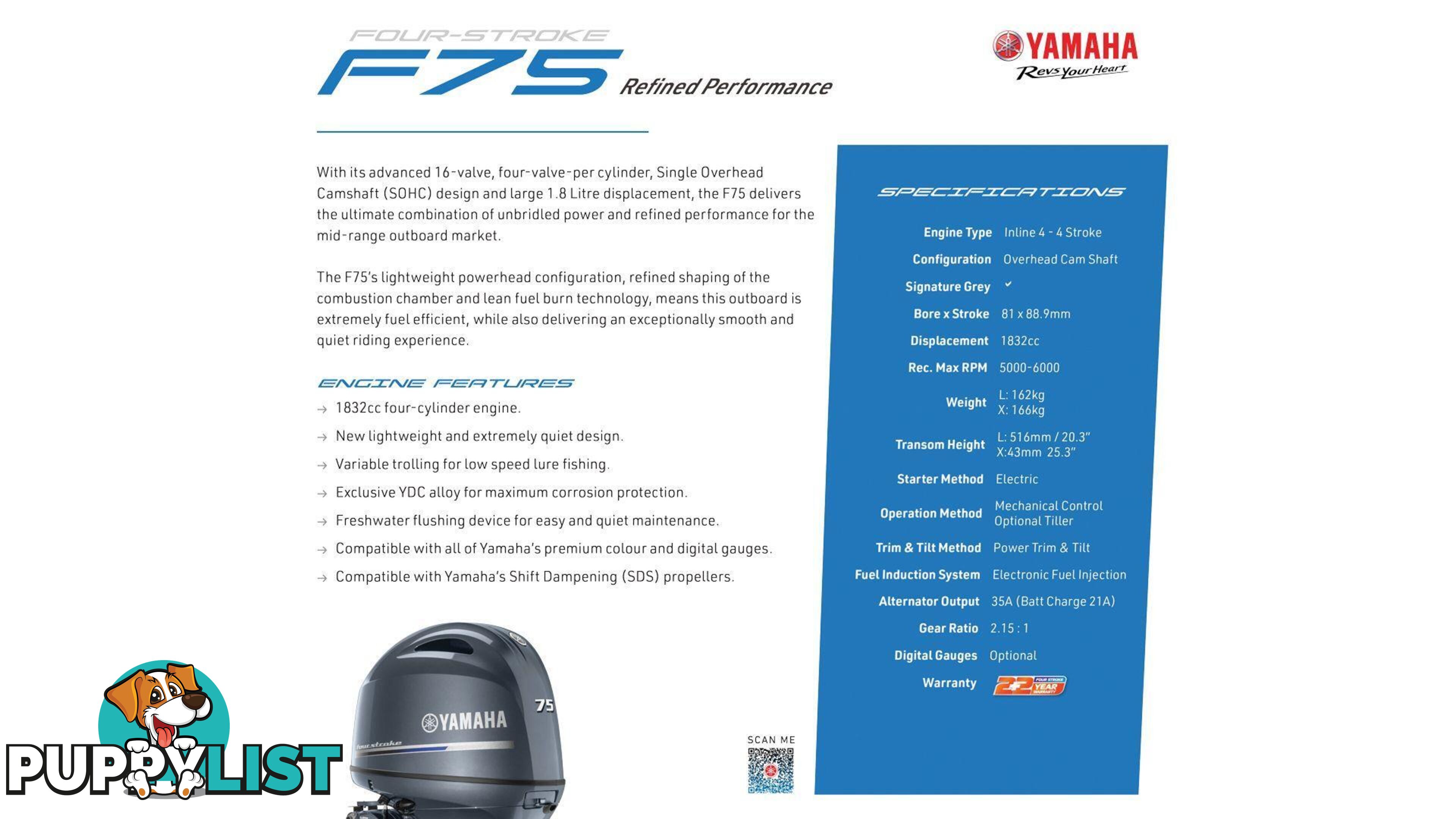 Polycraft 480 Brumby Front Runner + Yamaha F75hp 4-Stroke - Pack 2 for sale online prices