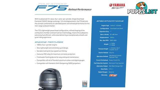 Quintrex 500 Cruiseabout + Yamaha F75hp 4-Stroke - Pack 1 for sale online prices