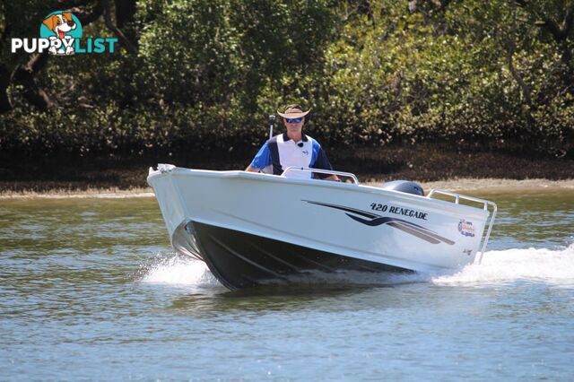 Quintrex 420 Renegade TS(Tiller Steer) + Yamaha F50hp 4-Stroke - Pack 2 for sale online prices