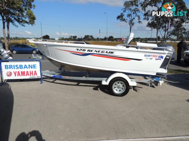 Quintrex 420 Renegade TS(Tiller Steer) + Yamaha F50hp 4-Stroke - Pack 2 for sale online prices