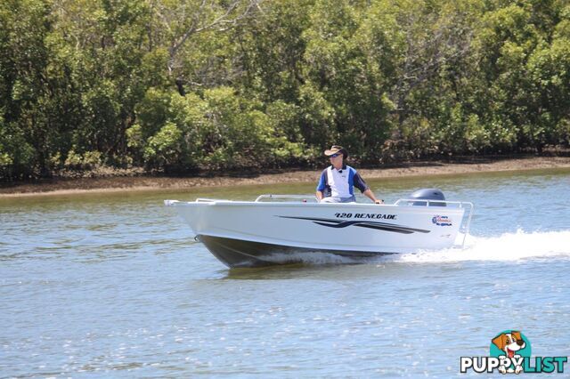 Quintrex 420 Renegade TS(Tiller Steer) + Yamaha F50hp 4-Stroke - Pack 2 for sale online prices