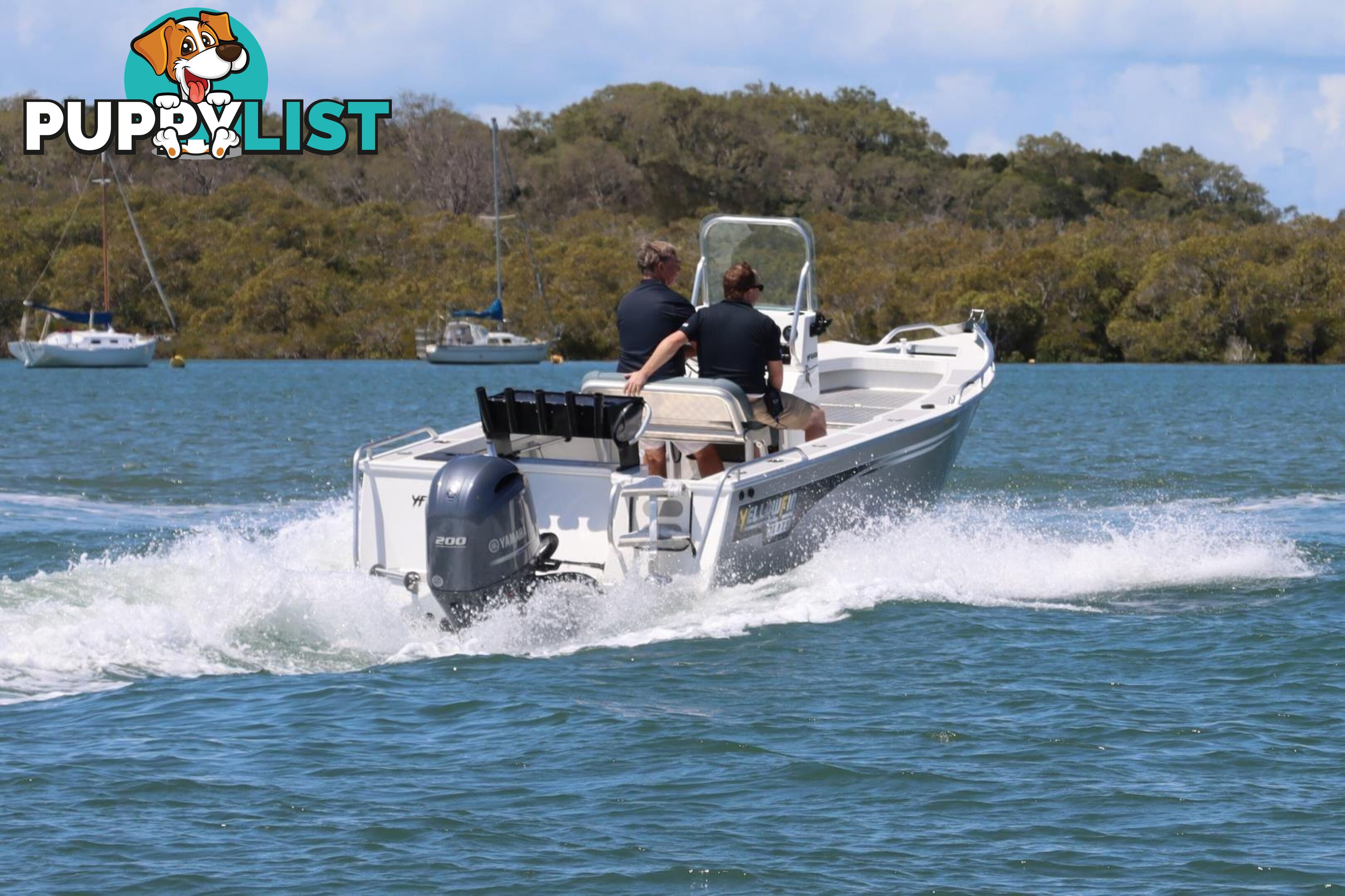 Stock Boat Package Yellowfin Powered by the Yamaha F200XC