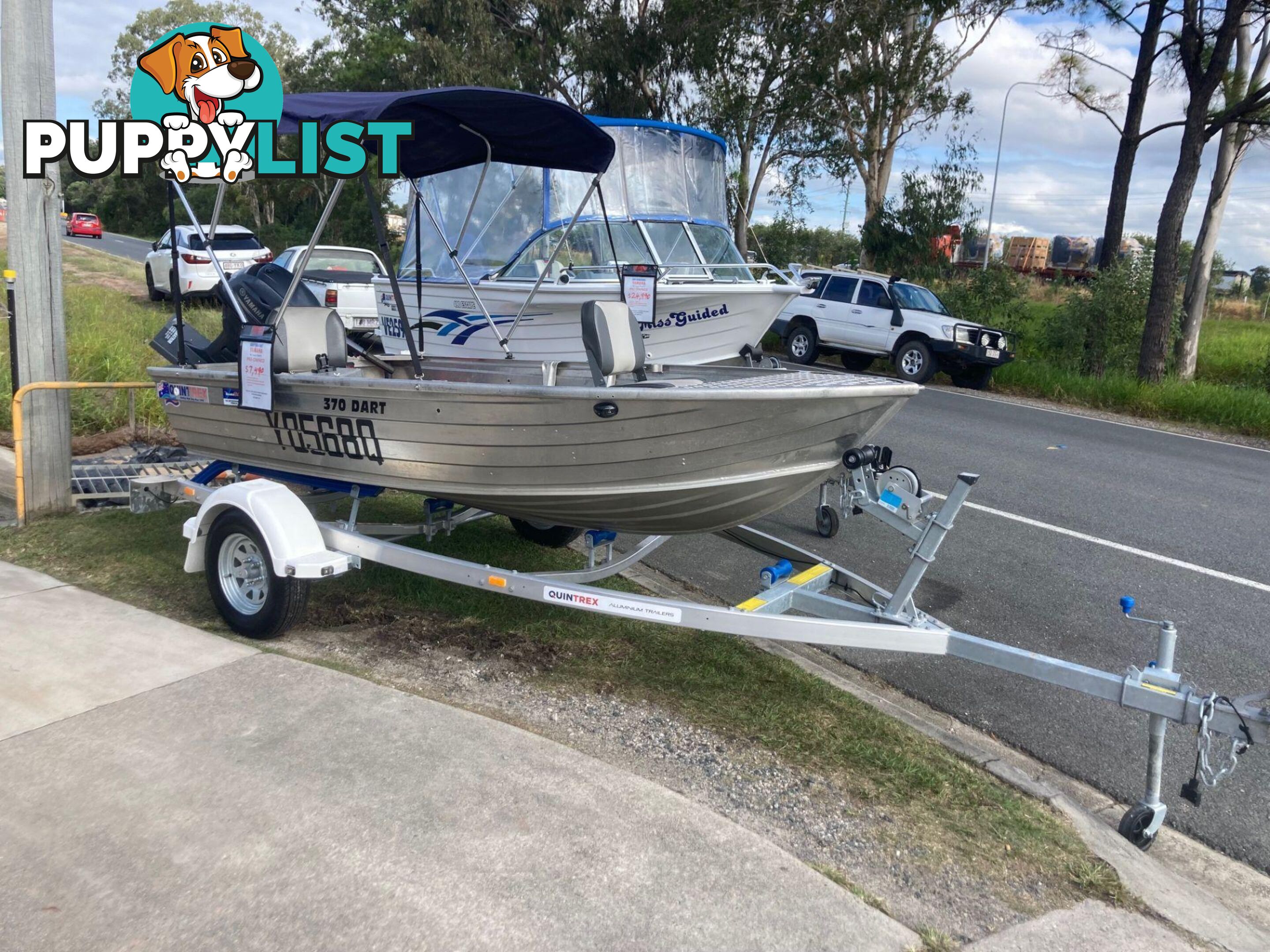 USED 2016 QUINTREX 370 DART WITH YAMAHA 20HP FOR SALE