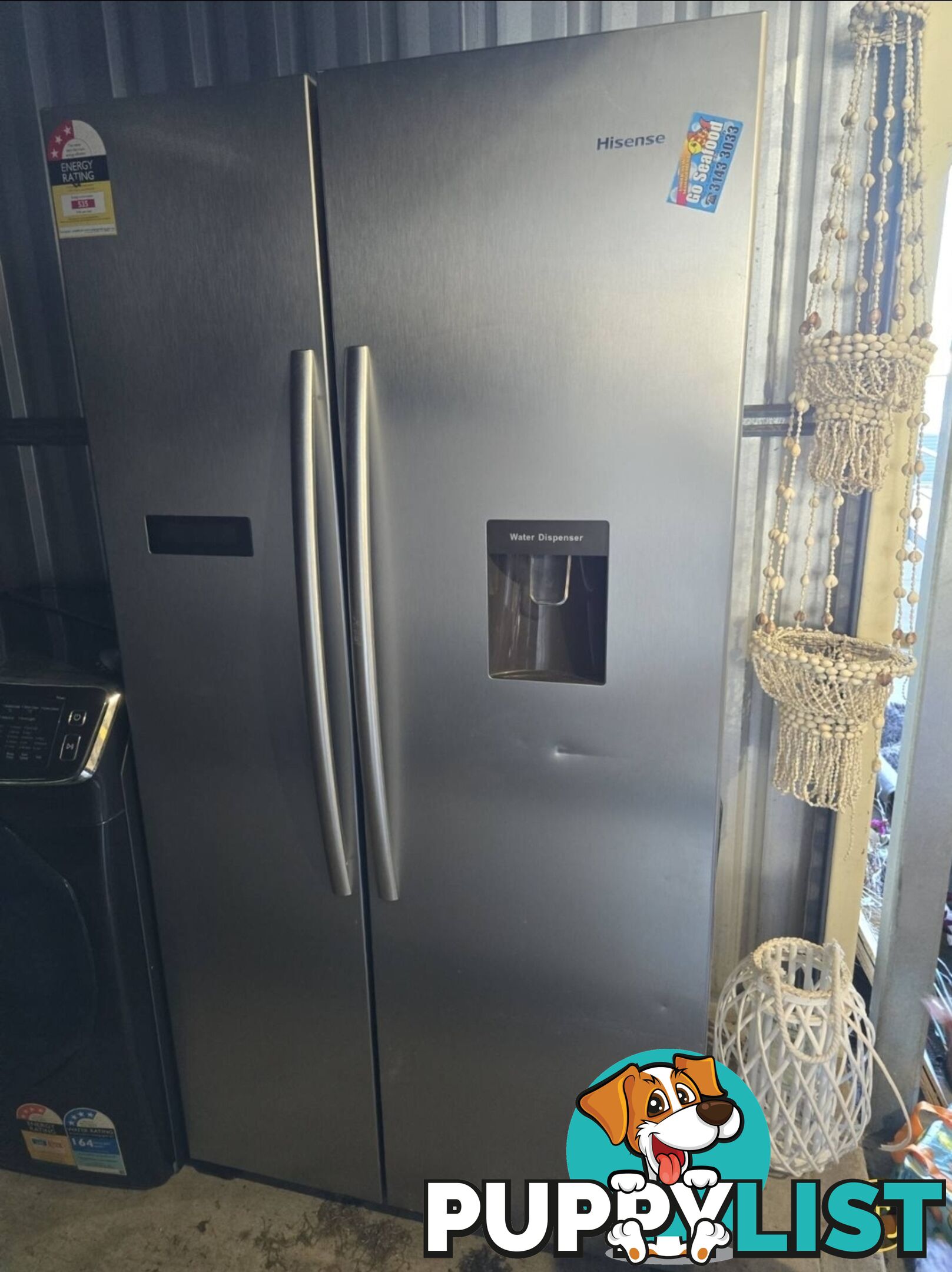 Hisense 624L Side-By-Side Fridge – Model HR6SBSFF624SW – Water Dispenser