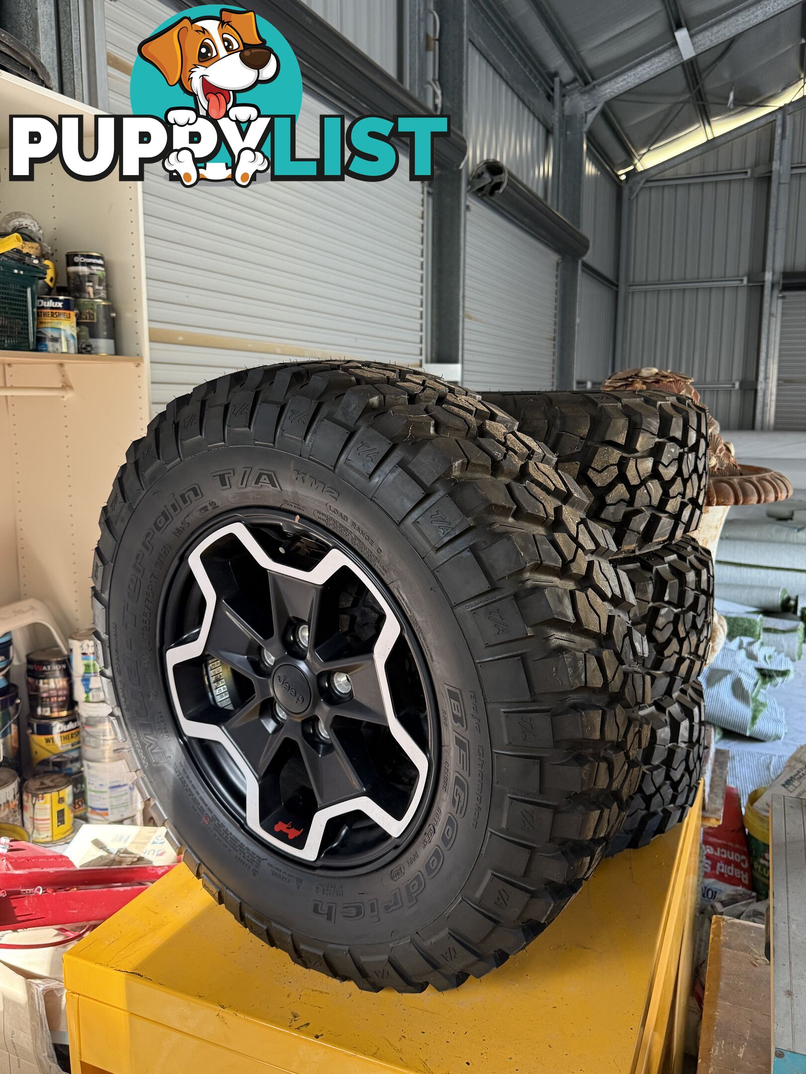 Jeep Rubicon wheels and tyres brand new