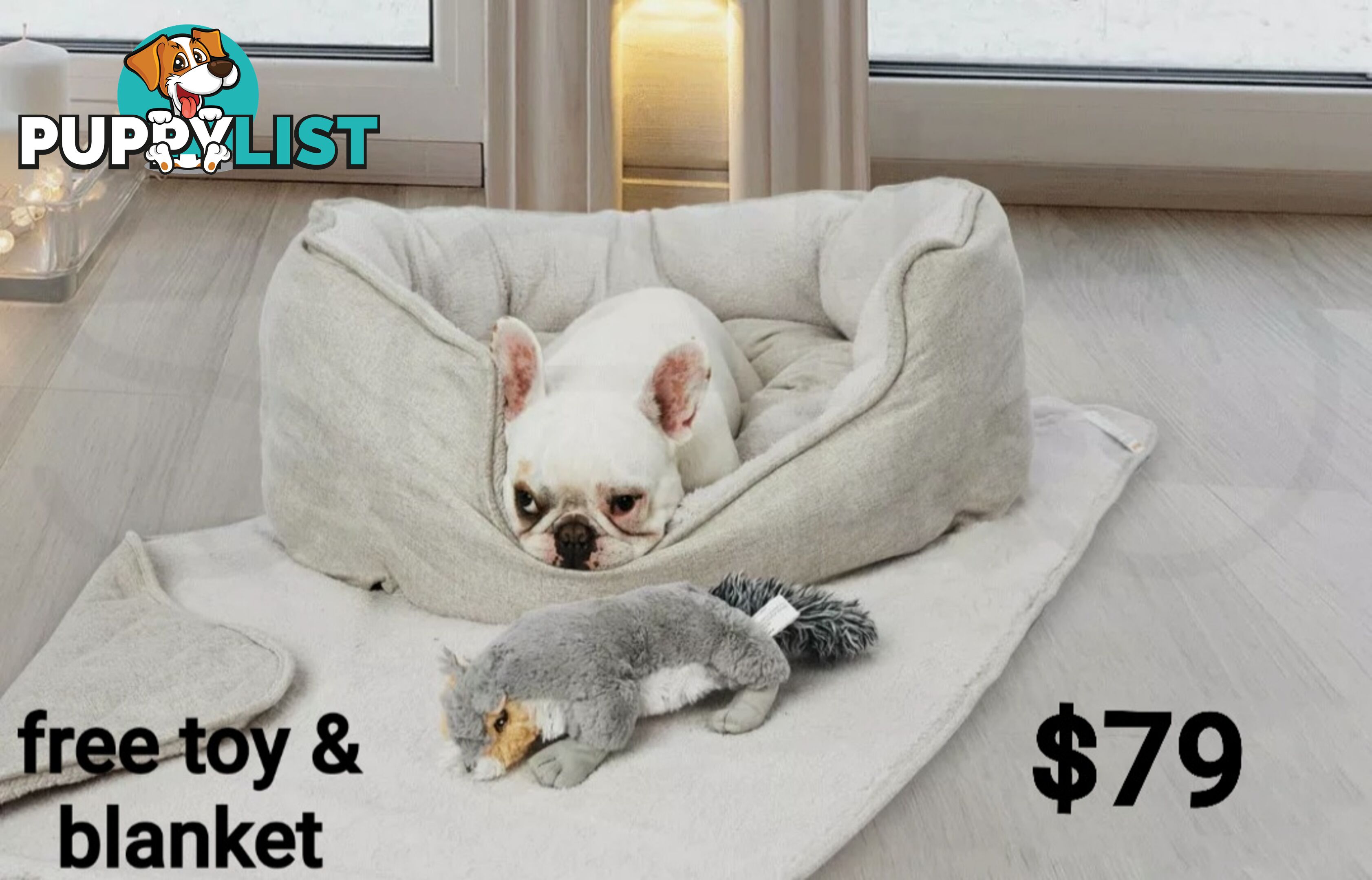 WARM COMFORTABLE TRENDY PUPPY/DOG BEDS