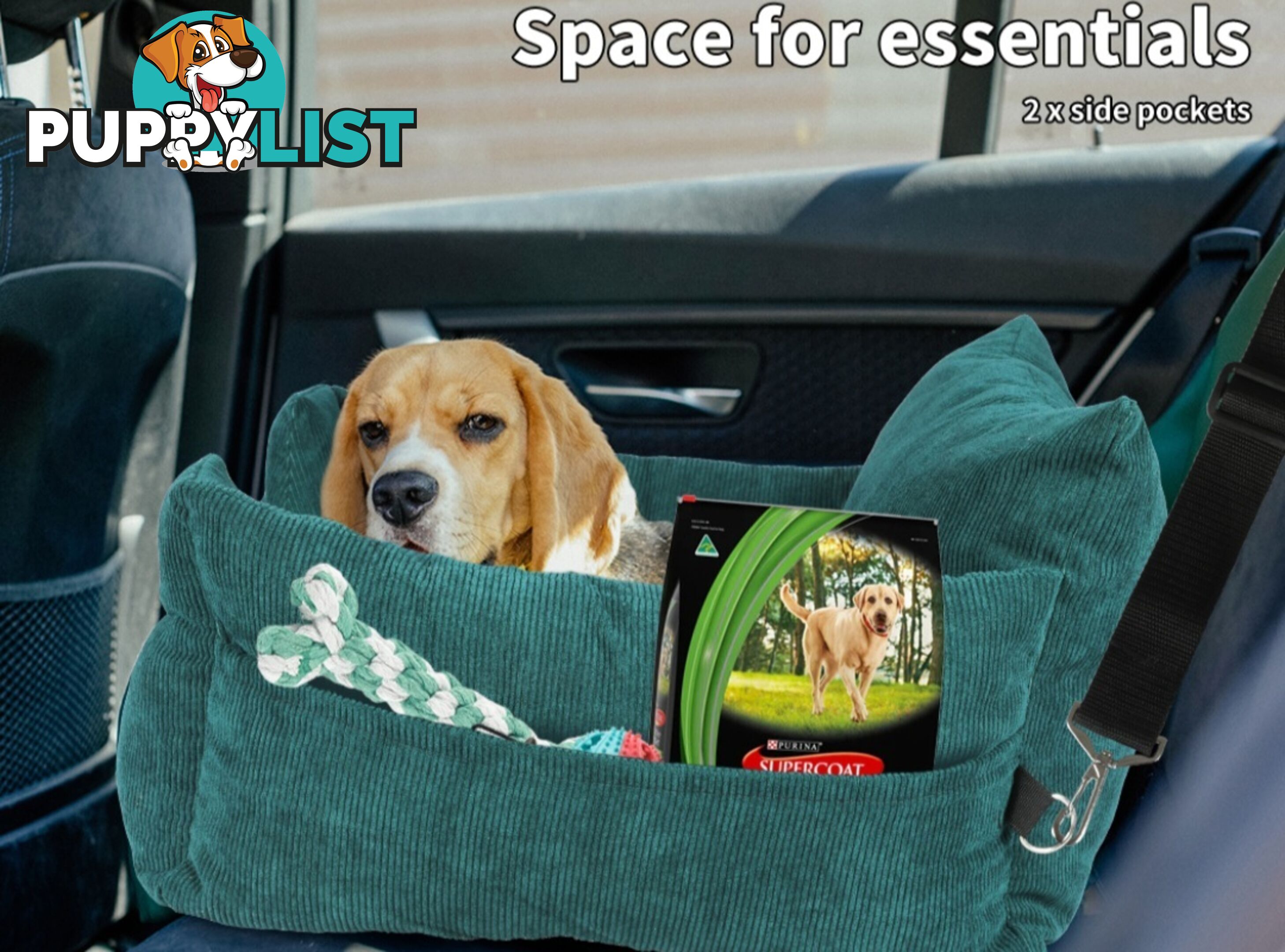 PET CAR SEAT AND SEATBELTS