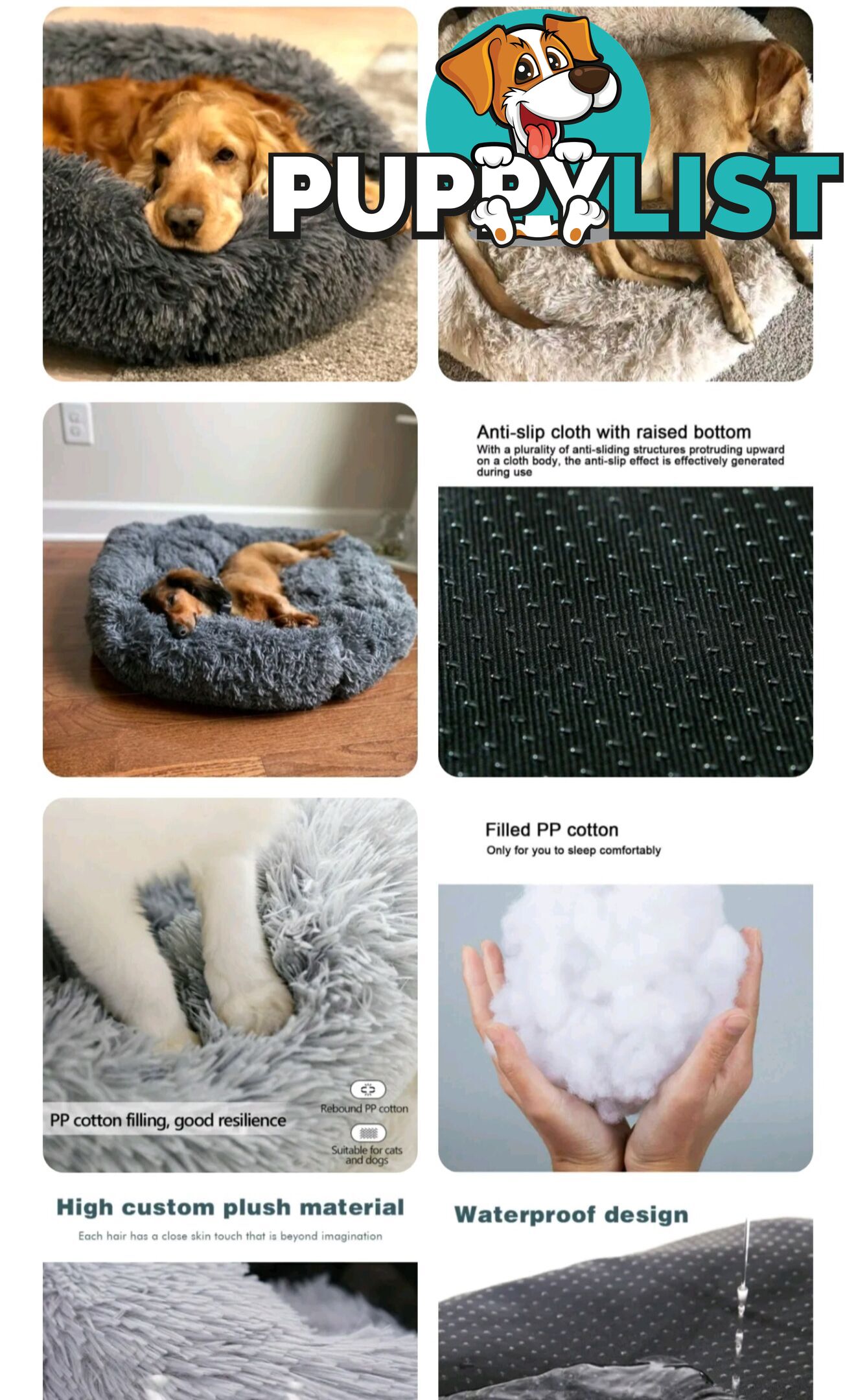 FLUFFY CALMING DONUT BEDS