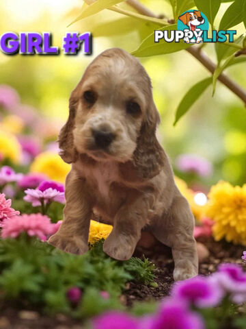 SIMPLY STUNNING PUREBRED COCKER SPANIEL PUPPIES 