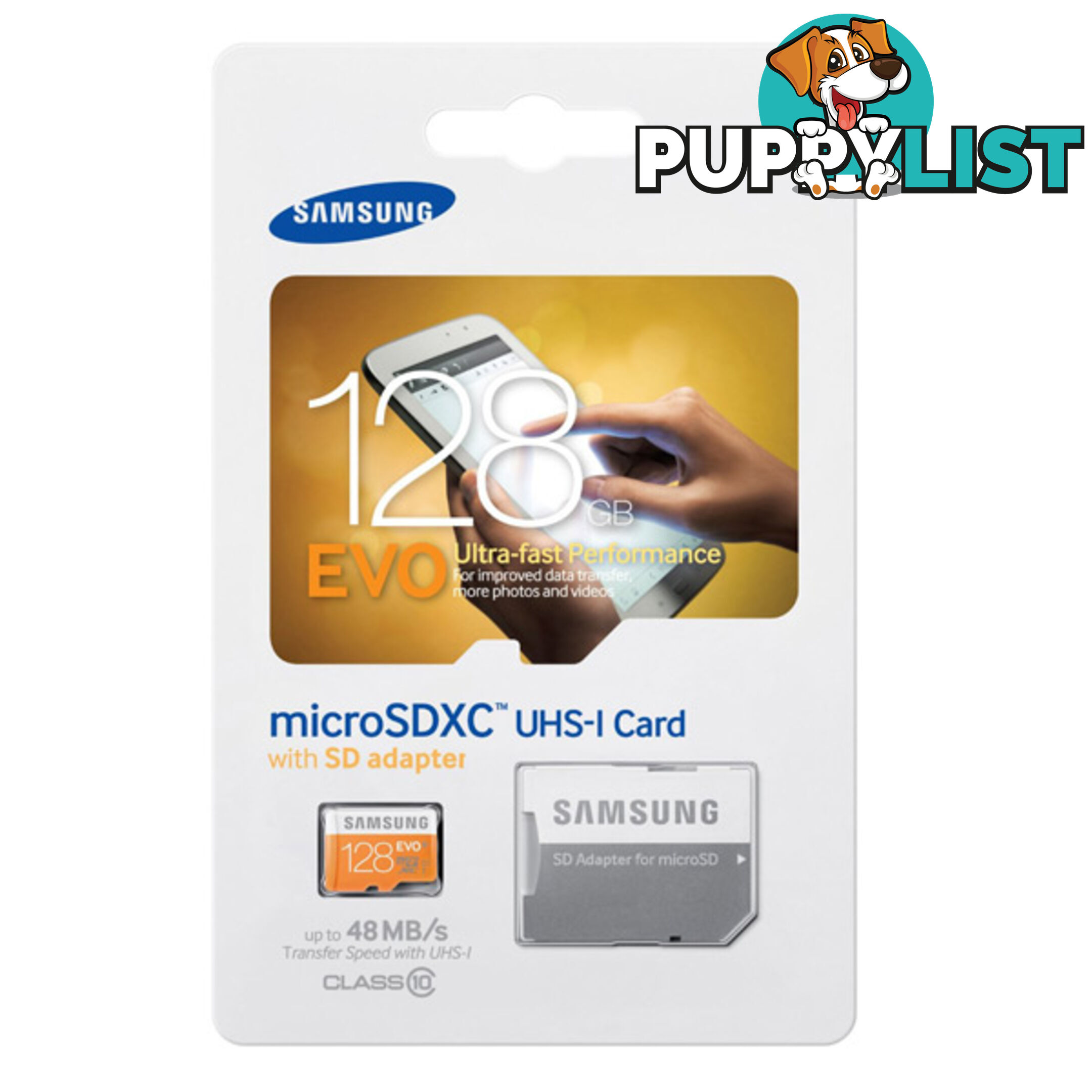 Samsung 128GB EVO Micro SDXC up to 48MB/s with Adapter (MB-MP128DA/AM)