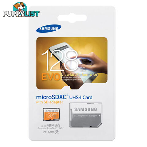 Samsung 128GB EVO Micro SDXC up to 48MB/s with Adapter (MB-MP128DA/AM)