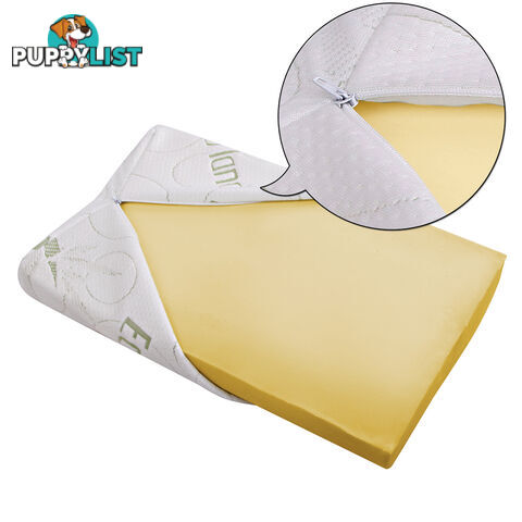 Set of 2 Bamboo Fabric Cover Contour Memory Foam Pillow 50 x 30 cm