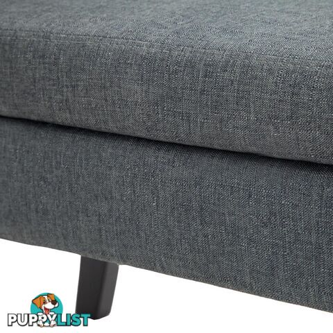 Seat Footstool Bench Stool Storage Ottoman - Grey