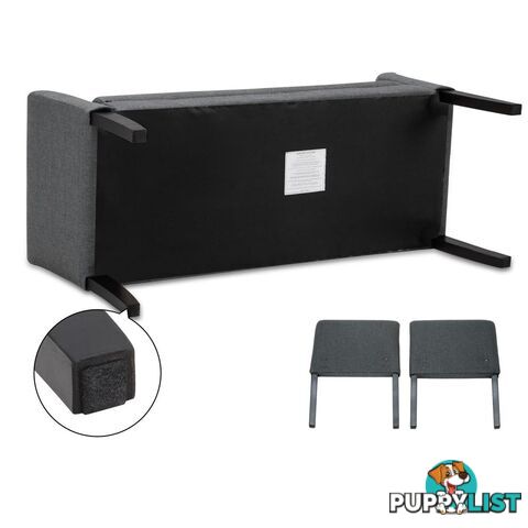 Seat Footstool Bench Stool Storage Ottoman - Grey