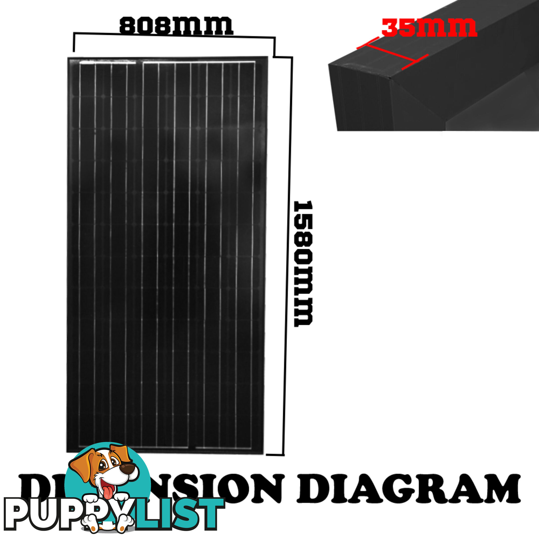 12V 220W Black Solar Panel Kit Caravan Camping Power Battery Charging