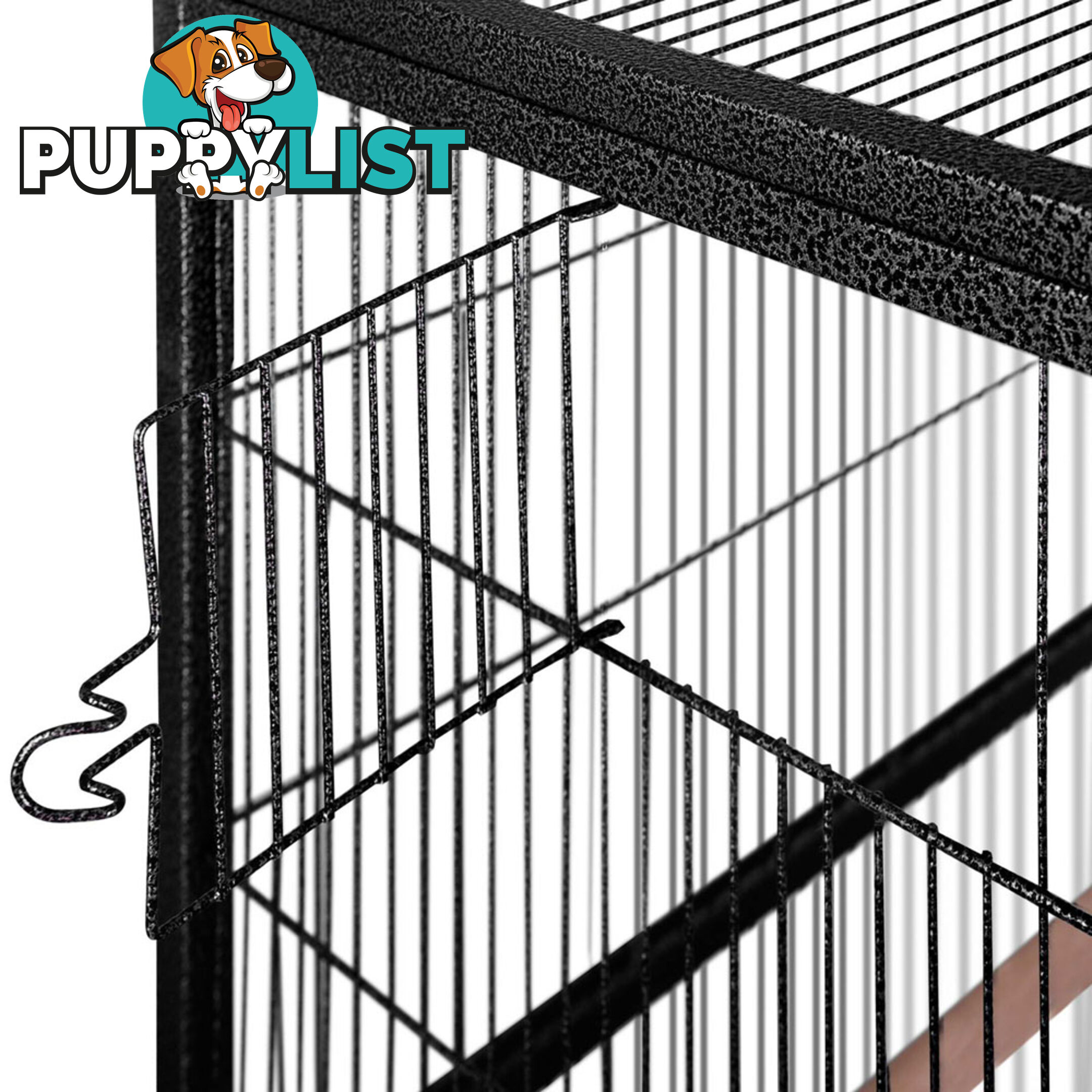 Pet Parrot Aviary Bird Cage w/ Wheels Stand 160cm Black