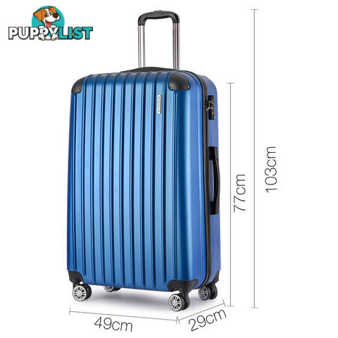 Set of 2 Hard Shell Travel Luggage with TSA Lock - Blue