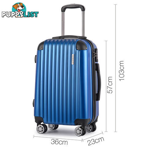 Set of 2 Hard Shell Travel Luggage with TSA Lock - Blue