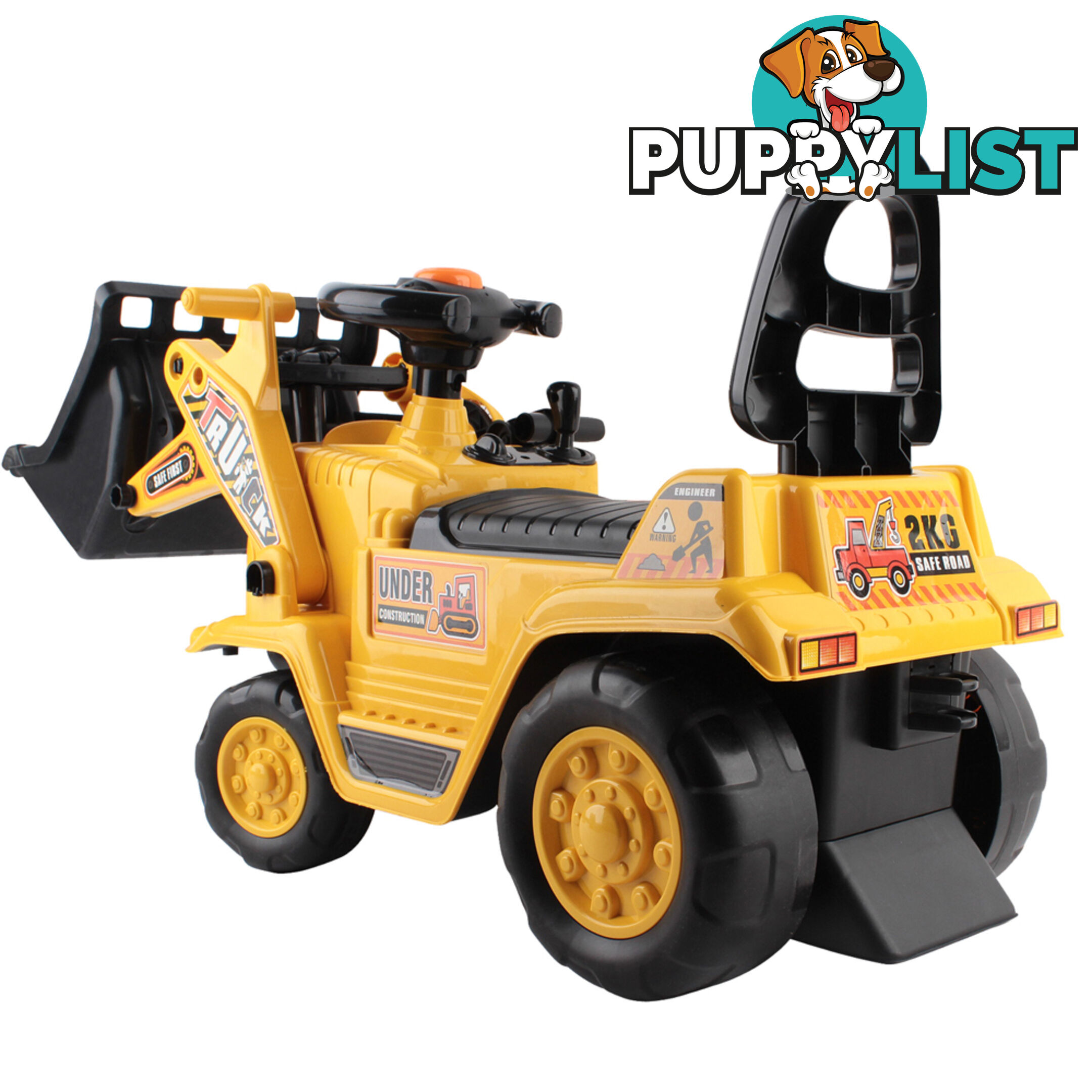 Kids Ride On Bulldozer Yellow