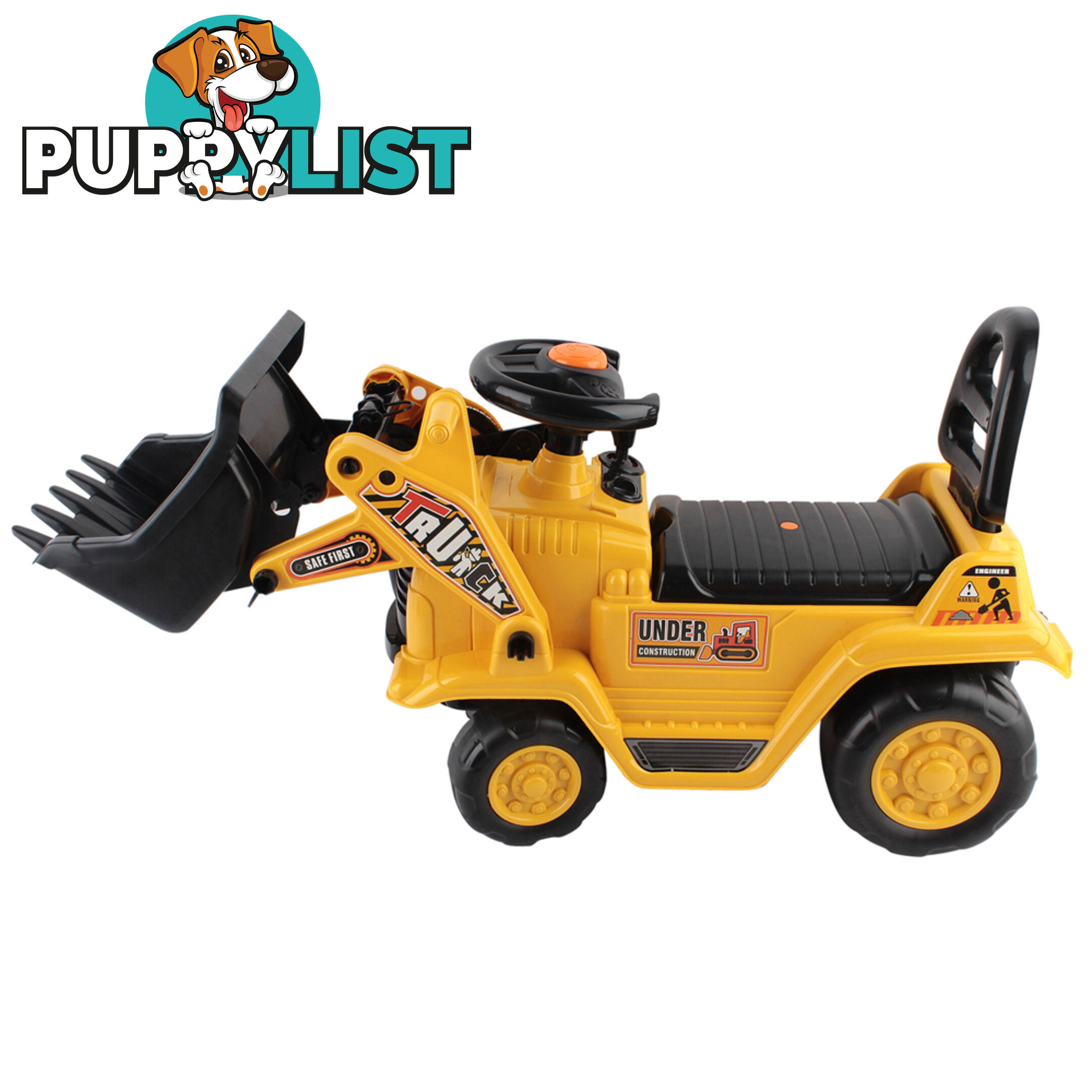 Kids Ride On Bulldozer Yellow