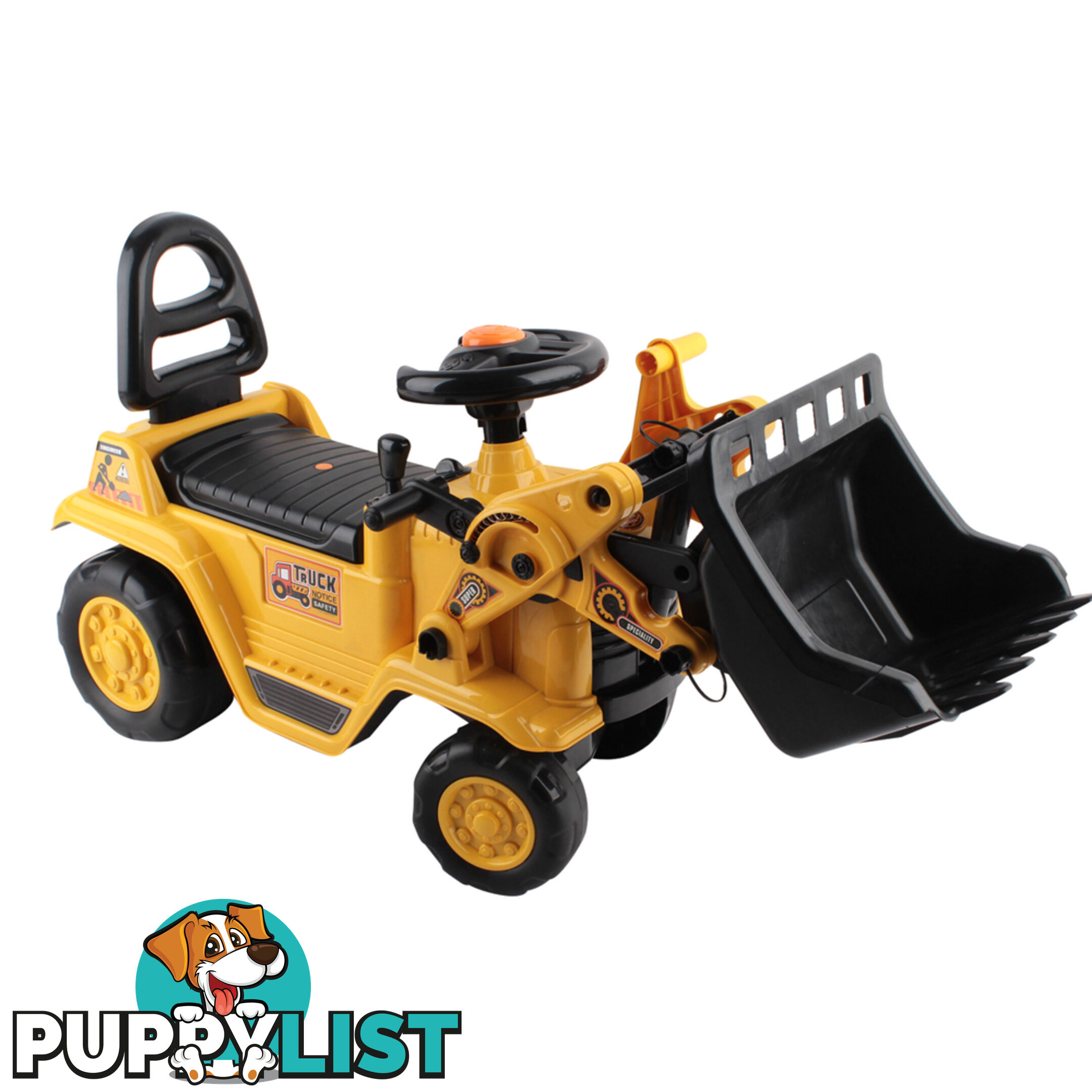 Kids Ride On Bulldozer Yellow