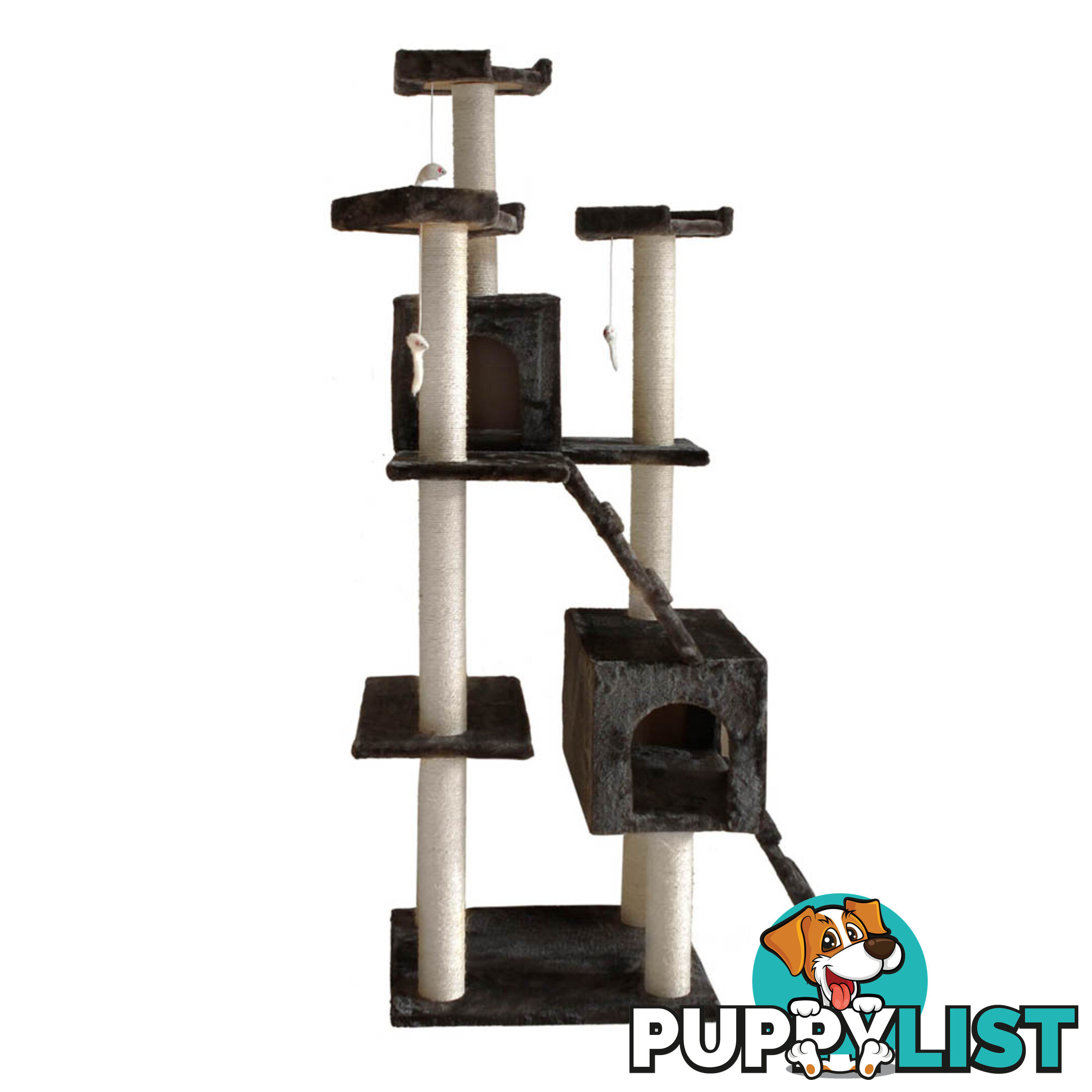 Cat Scratching Poles Post Furniture Tree 185cm Dark Grey