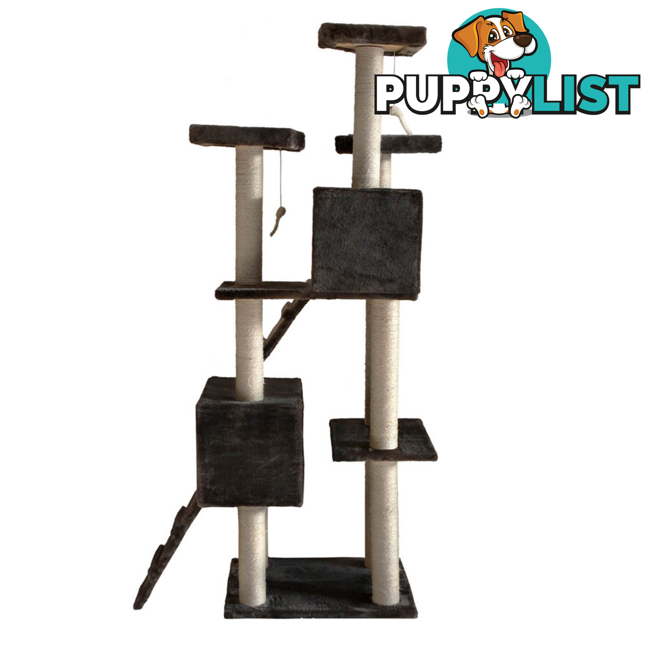 Cat Scratching Poles Post Furniture Tree 185cm Dark Grey