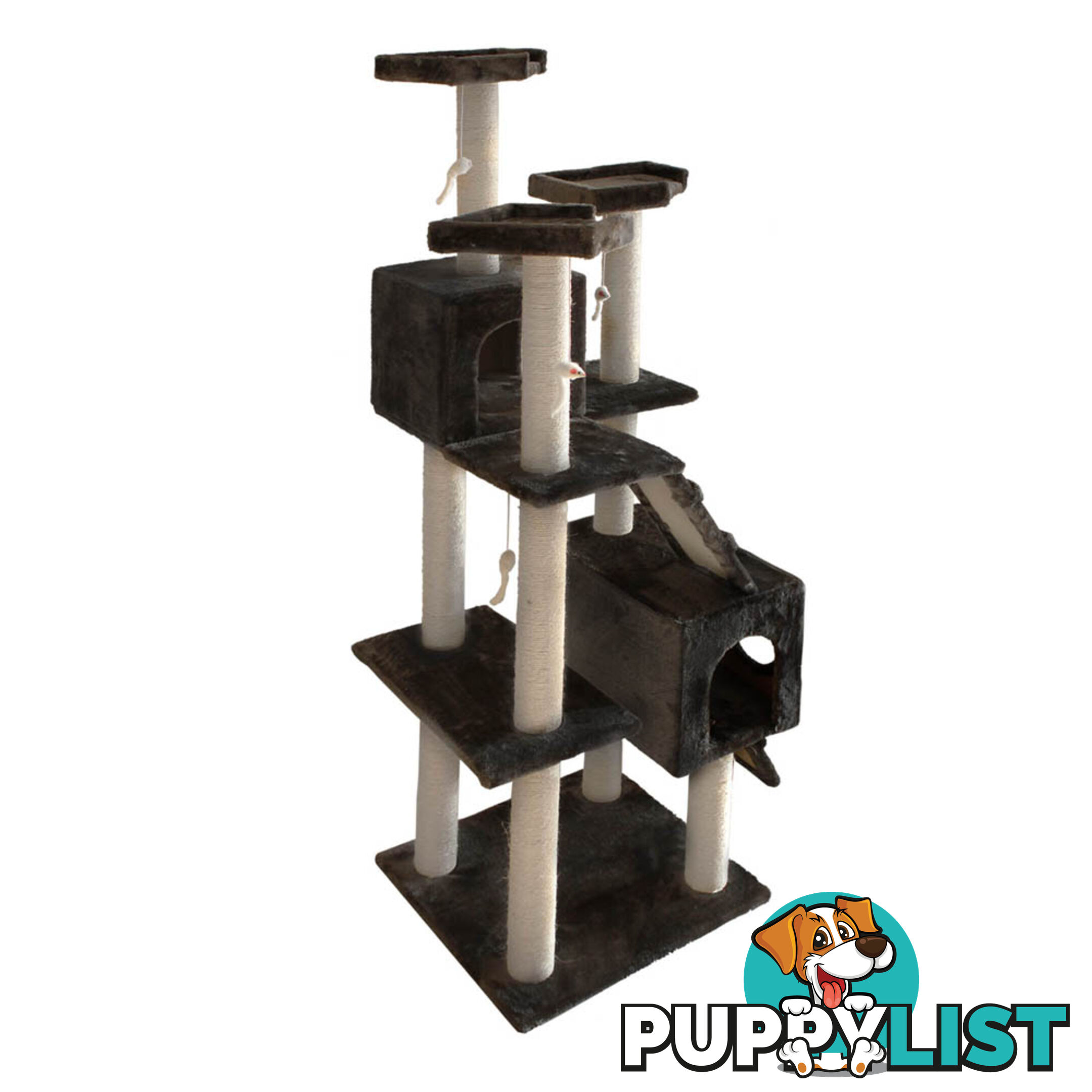 Cat Scratching Poles Post Furniture Tree 185cm Dark Grey