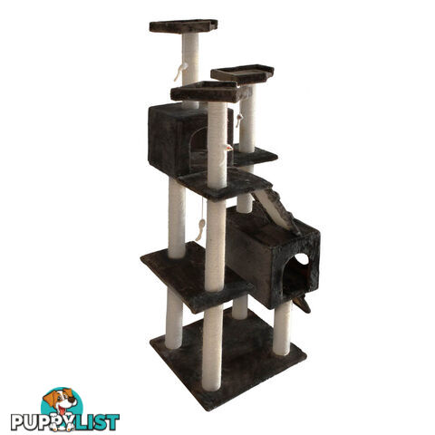 Cat Scratching Poles Post Furniture Tree 185cm Dark Grey