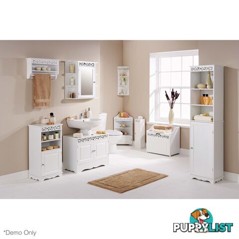 Lure Toilet Roll Cupboard in WHITE