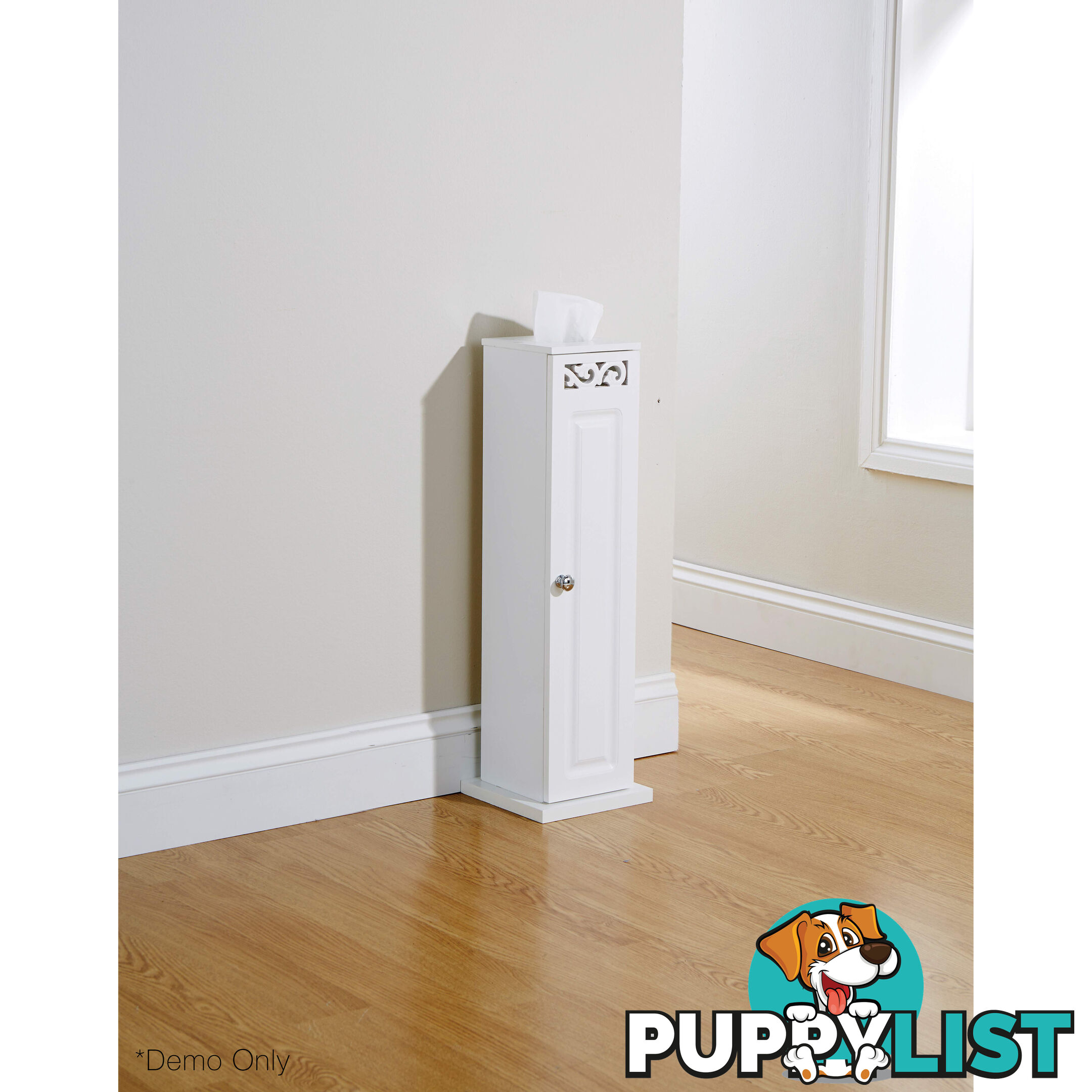 Lure Toilet Roll Cupboard in WHITE