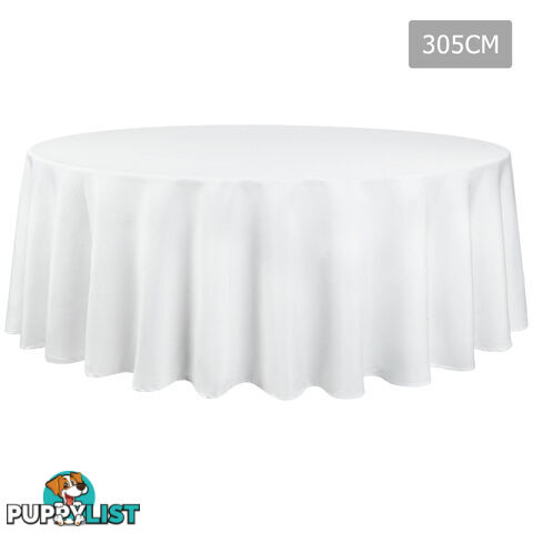 4 Pcs Wedding Table Cloth Round 305cm White