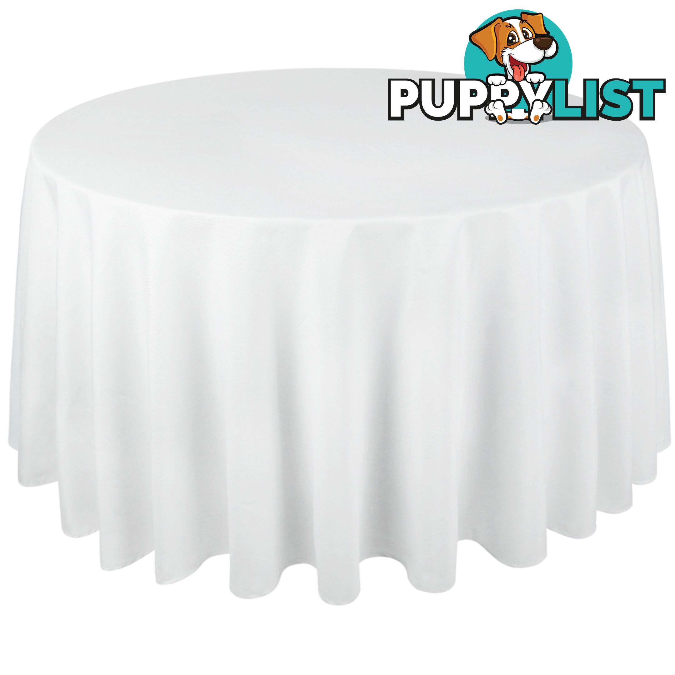 4 Pcs Wedding Table Cloth Round 305cm White