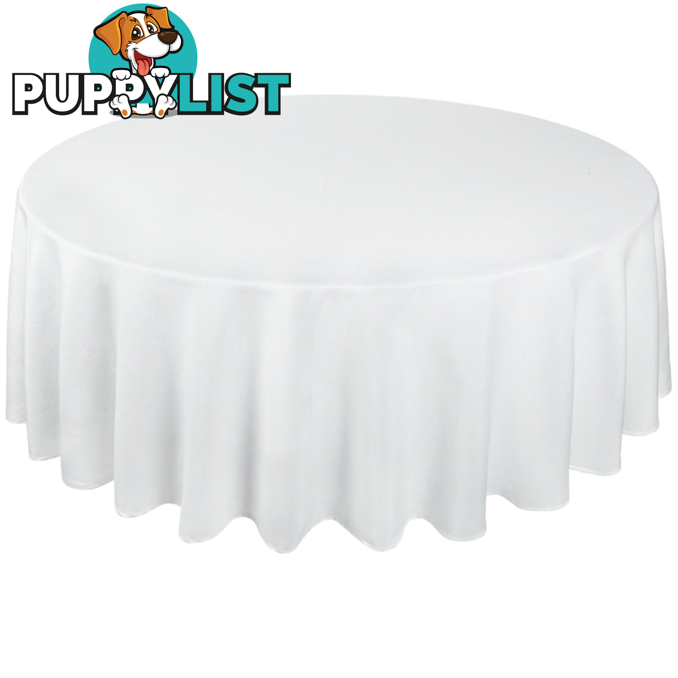 4 Pcs Wedding Table Cloth Round 305cm White