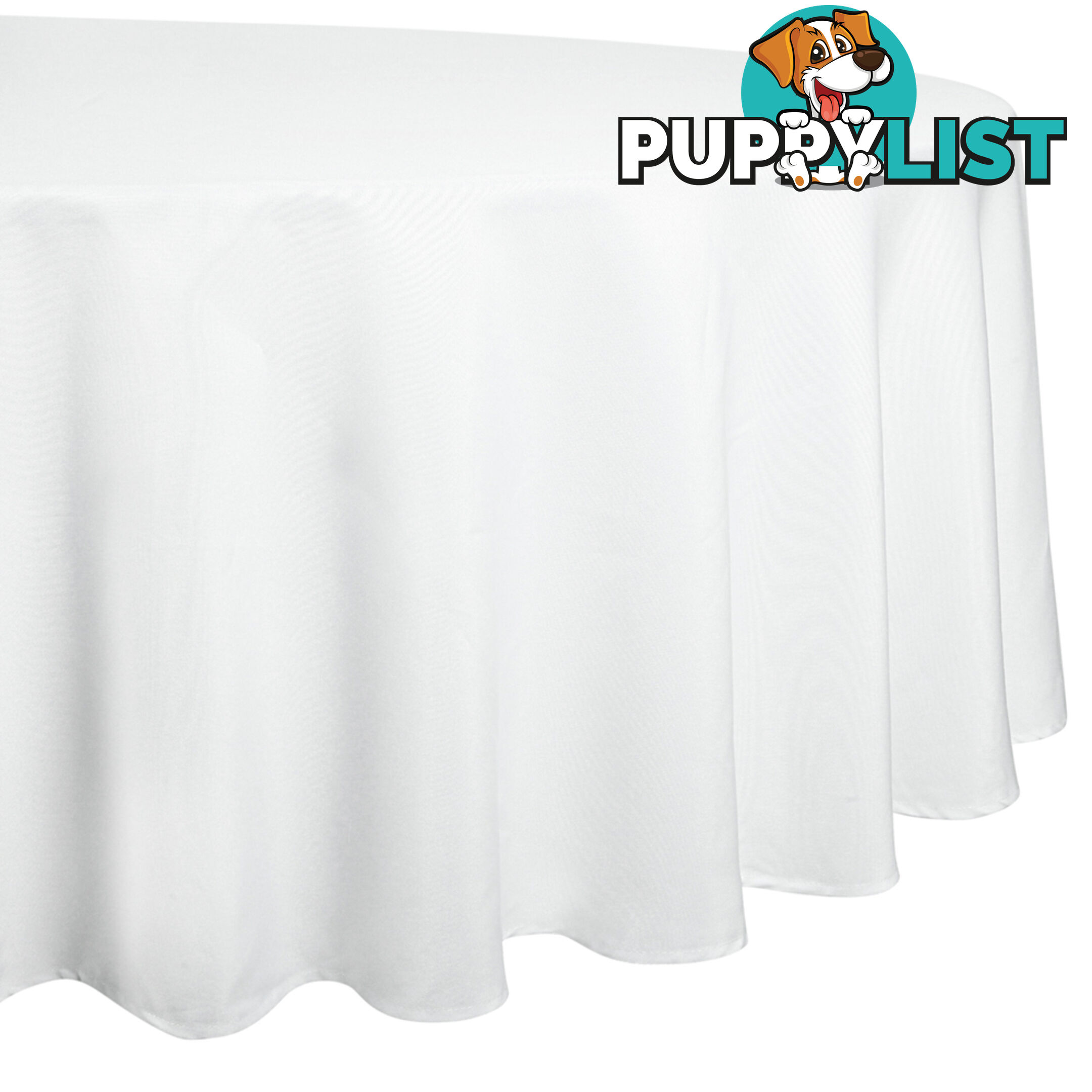 4 Pcs Wedding Table Cloth Round 305cm White