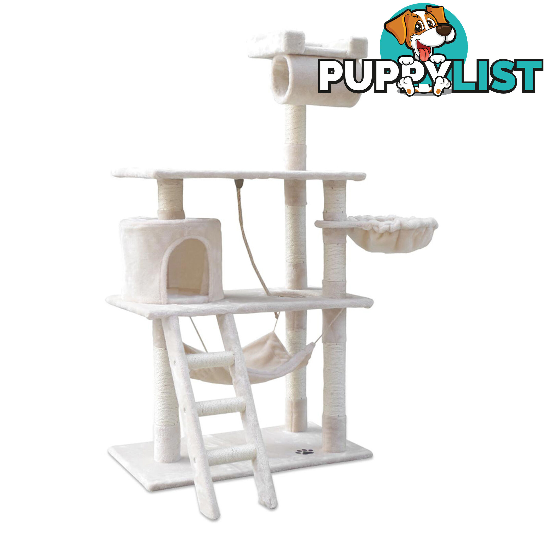 Cat Scratching Post  Tree House Condo 141cm Beige