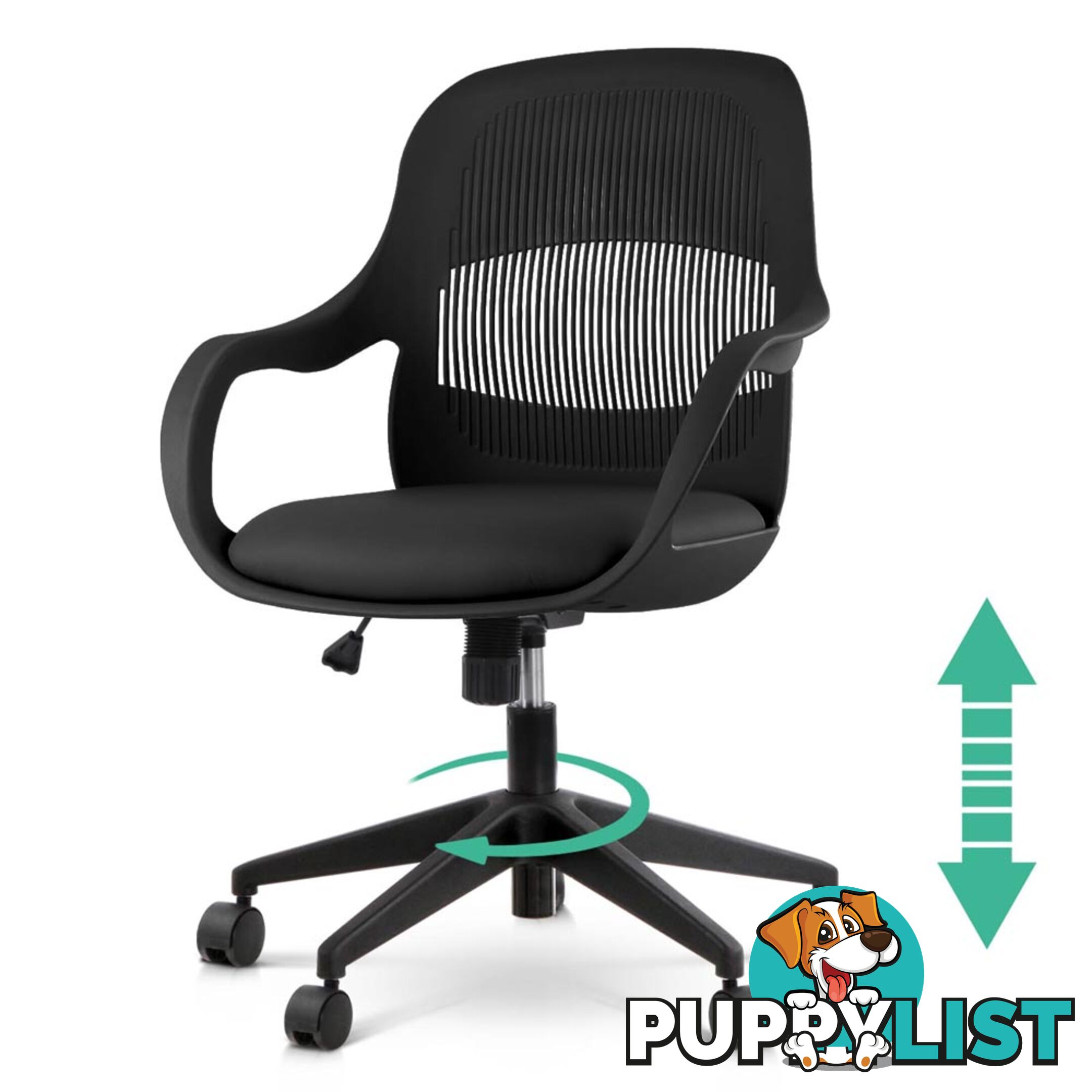 Modern Office Desk Chair  - Black