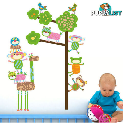 Extra Large Size Funky Monkeys in a Tree Wall Stickers  - Totally movable