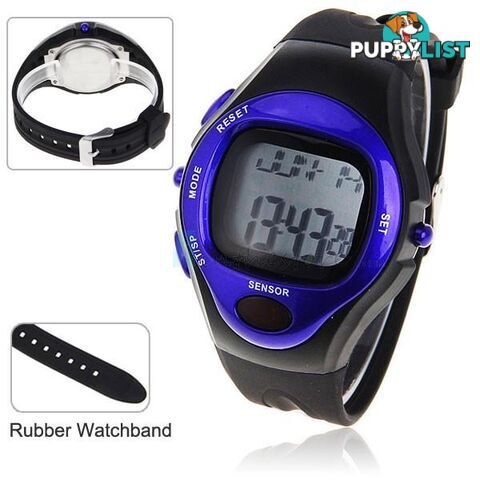 Exercise Pulse Heart Rate Monitor Calorie Counter Sports Watch Silver