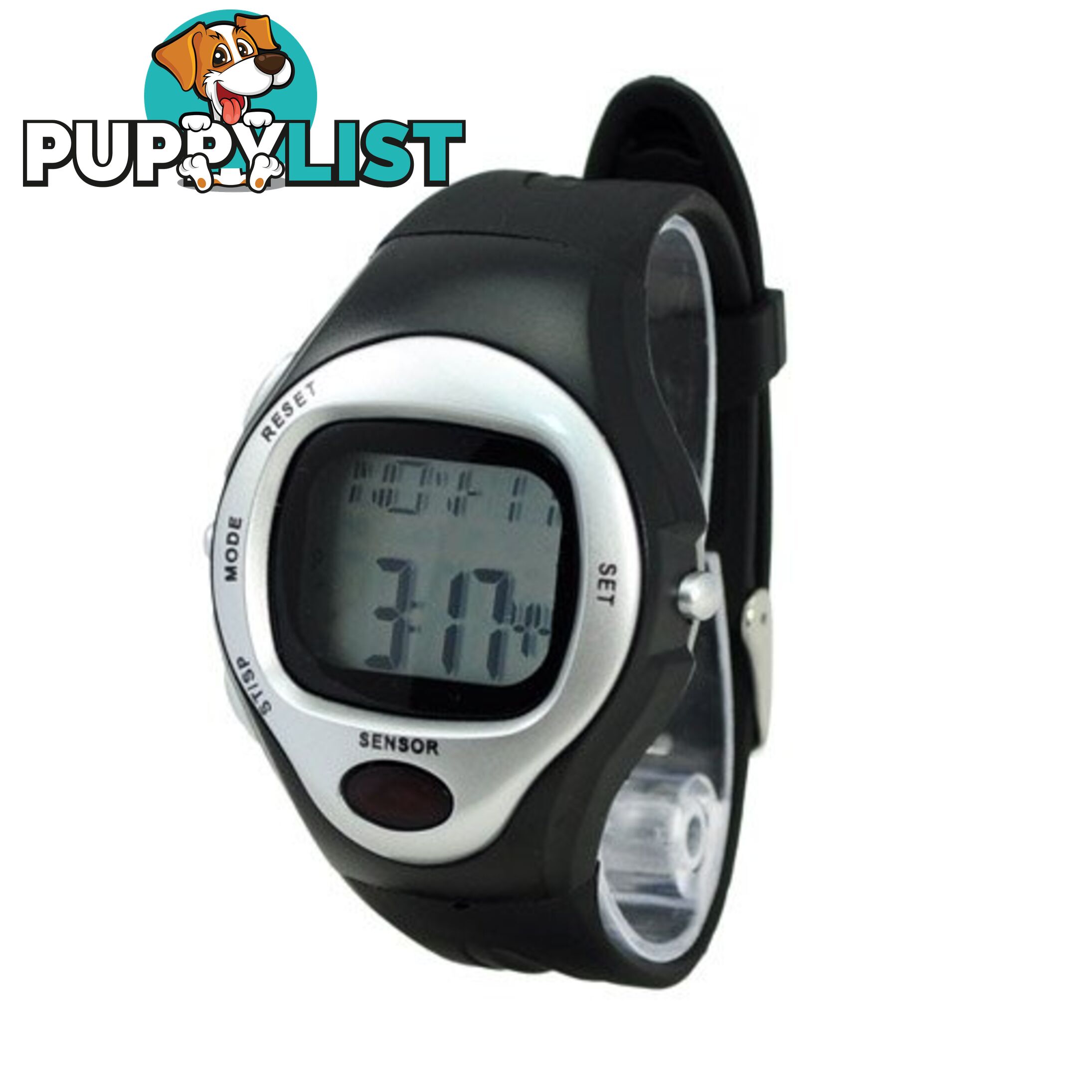 Exercise Pulse Heart Rate Monitor Calorie Counter Sports Watch Silver